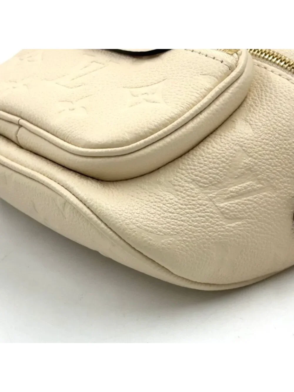 Louis Vuitton Mini Bum Monogram Empreinte Leather Ivory Belt Bag Gold